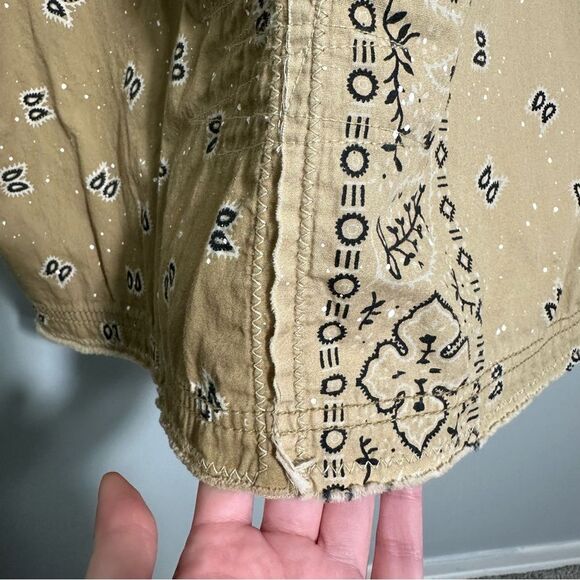 We The Free For Free People Khaki Swept Up Military Shirt Jacket NWOT Size XS - Picture 12 of 16